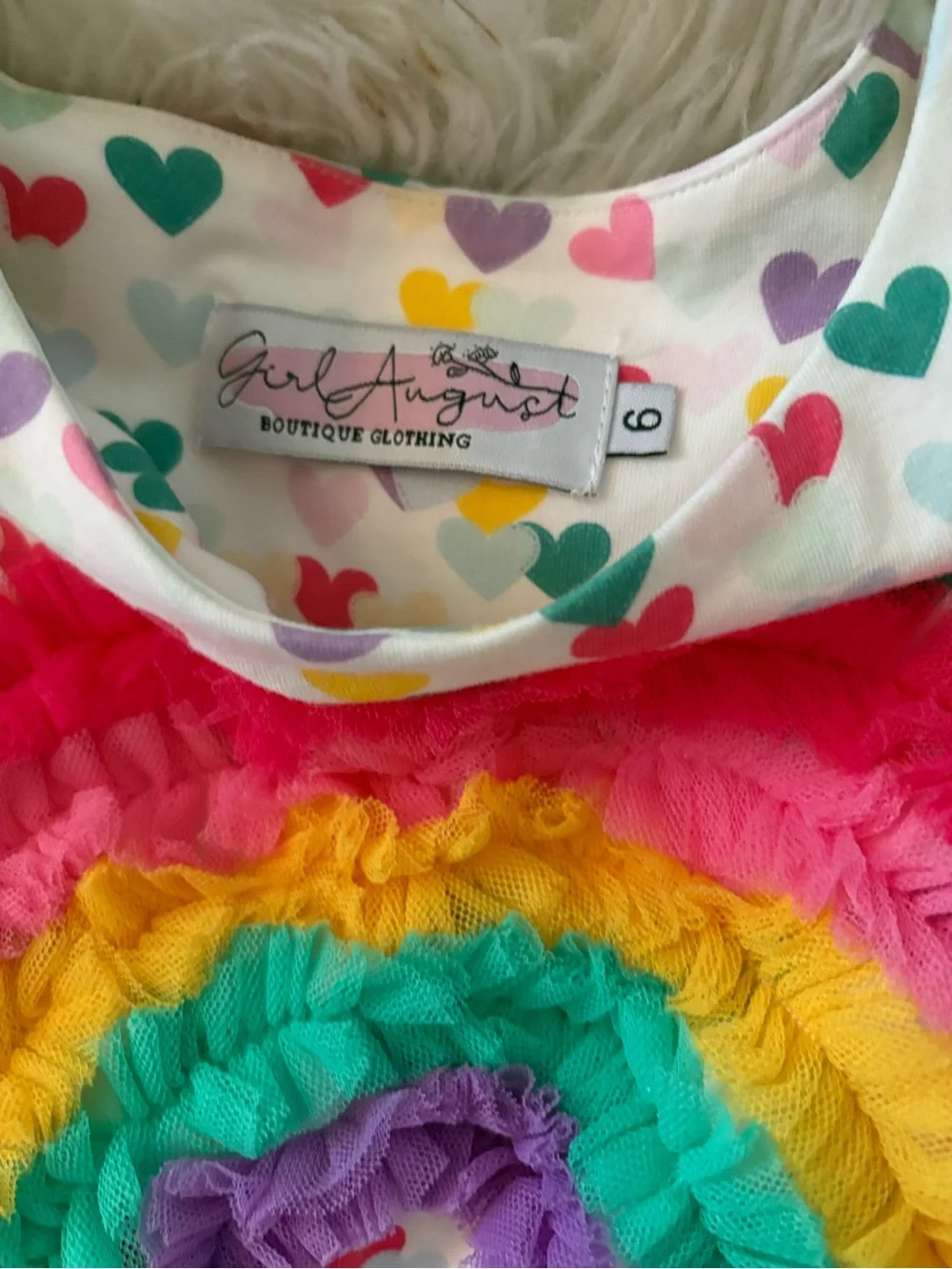 Girl August Rainbow outfit